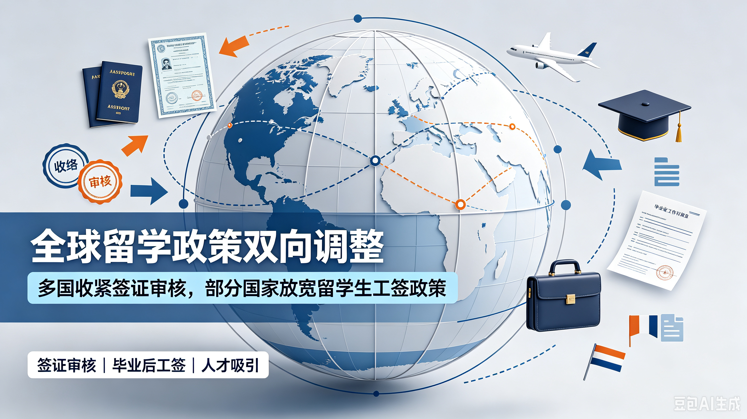 全球留学政策双向调整：多国收紧签证审核，部分国家放宽留学生工签政策